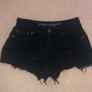 American Eagle Black Stretch Shorts